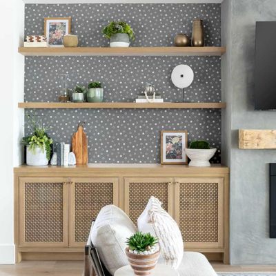 Papel de Parede Autoadesivo Poás Cinza, Vinílico Impermeável Removível, Amigável para Inquilinos, para Quarto e Sala de Jantar - S4sassy 63,5 cm (L) × 914,4 cm (C) / Cinza - Vinil Texturizado