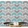 Papel de Parede Autoadesivo Estampado Geométrico e Listrado Verde, Vinil Removível DIY para Parede de Entrada, Decoração Fácil - S4sassy 63,5 cm (L) × 152,4 cm (C) / Verde - Vinil Texturizado