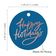 Etiquetas de Papel Metalizado 'Happy Holiday' para Pendurar em Lembrancinhas - Inkdotpot 100 Etiquetas Metalizadas / Azul - Ouro Rosé