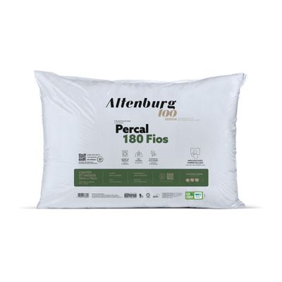 Travesseiro Percal 180 Fios Antialérgico Altenburg Branco UN / Branco