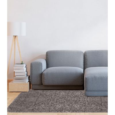 Tapete Felpudo 100 cm x 140 cm Infinita Cor Marrom UN / Marrom