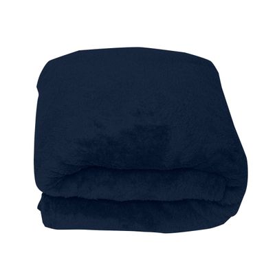 Manta De Microfibra Lisa Queen Rovitex Home Azul UN / Azul