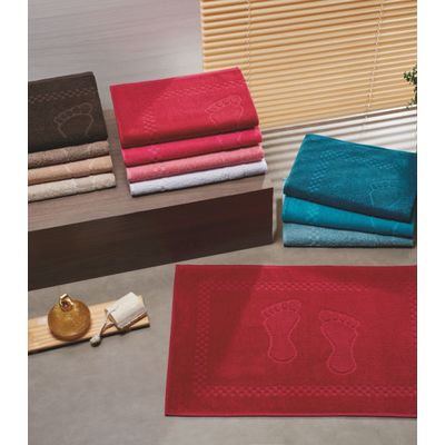 Toalha De Piso Pezinho Em Jacquard Appel Azul UN / Azul