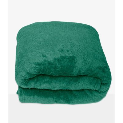 Manta de Microfibra Lisa Casal Infinita Cor Verde UN / Verde