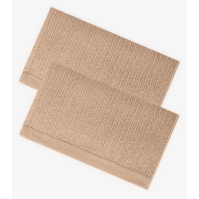 Kit 2 Toalhas De Rosto De Algodão Rovitex Home Marrom UN / Marrom