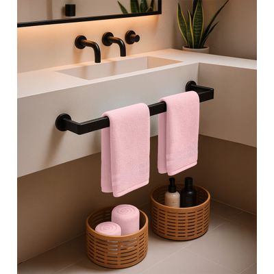 Kit 2 Toalhas De Rosto De Algodão Rovitex Home Rosa UN / Rosa