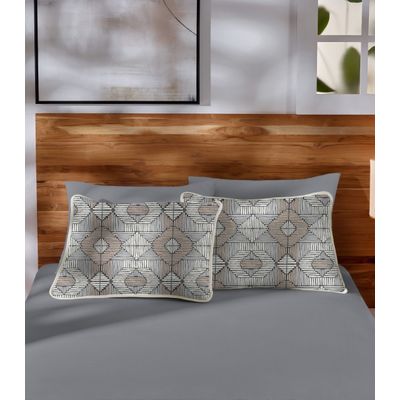 Jogo de Cama Casal Estampado 3pçs Vivaldi Cinza UN / Cinza