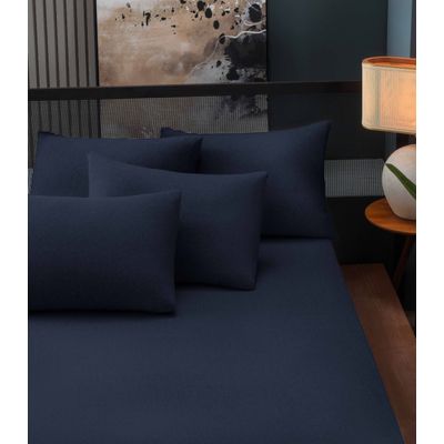 Jogo De Cama Solteiro Malha 2 Peças Fusion Vivaldi Azul UN / Azul