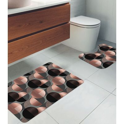 Jogo De Tapetes Para Banheiro Wevans Rosa UN / Rosa
