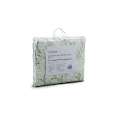 Kit Cobre Leito Matelassê Casal Appel Verde UN / Verde