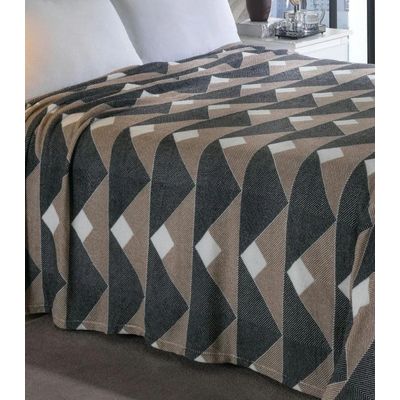 Manta Flannel Casal Lar E Lazer Marrom UN / Marrom
