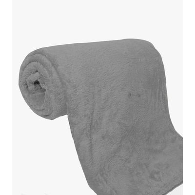 Manta De Microfibra Lisa Casal Rovitex Home Cinza UN / Cinza