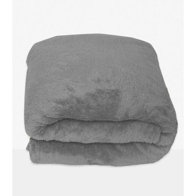 Manta De Microfibra Lisa Casal Rovitex Home Cinza UN / Cinza