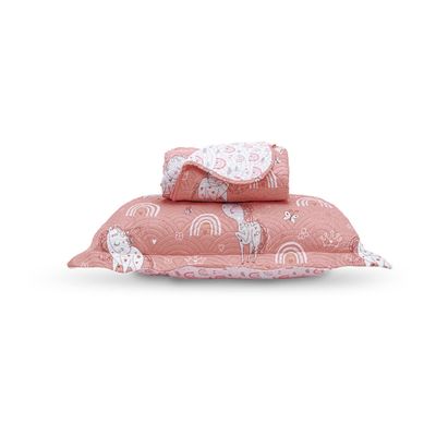 Kit Cobre Leito Casual Kids Solteiro Appel Rosa UN / Rosa