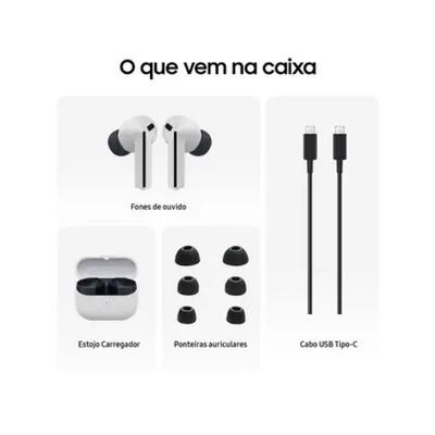 Fone de Ouvido Samsung Galaxy Buds3 FE Bluetooth - Cinza