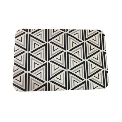 Tapete Cozinha Base Antiderrapante Tapetes Junior Preto UN / Preto