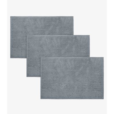 Kit 3 Tapetes Pipoca Bolinha Toque Macio Rovitex Home Cinza UN / Cinza