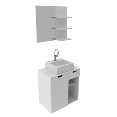 Conjunto Para Banheiro Bn3618 Branco Com Cuba Branca 35X34Cm Tecnomobili