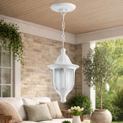 Pendente Modena Branco Luminária de Teto 52cm Termoplástico Externo Interno Bivolt Dital