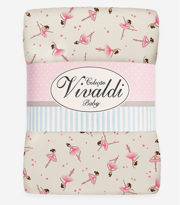 Manta Dupla Face Baby Vivaldi Rosa UN / Rosa