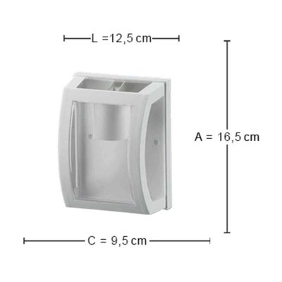 Kit 8 Arandelas Luminária com Lente Transparente Oval Branco Área Externa Interna Termoplástico Lâmpada E27 Dital