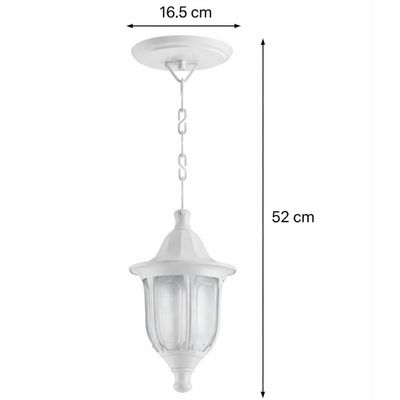 Kit 8 Pendentes Bivolt Internos Externos Brancos Luminárias de Teto Lustre Dital Modena