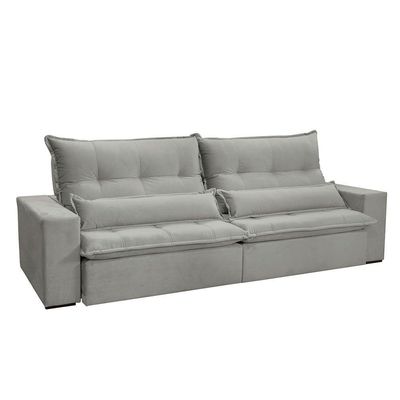 Sofá Grecia Linho 02 Módulos De 100m B25cm Meu Sofá Online A230 Linho Cinza