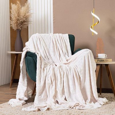 Cobertor Manta King Encanto Avulso Dupla Face Em Mantinha Plush Fleece Corações Alto Relevo Toque De Seda Cor Palha