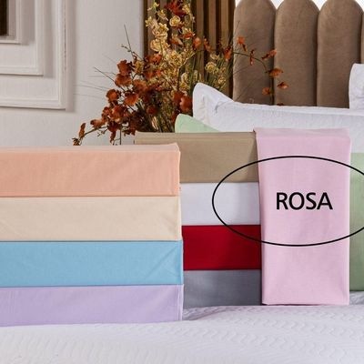 Capa Fronha De Xuxão Avulsa Travesseiro De Corpo Cores Lisas 1,45m X 45cm - Percal 140 Fios 100% Algodão Cor Rosa