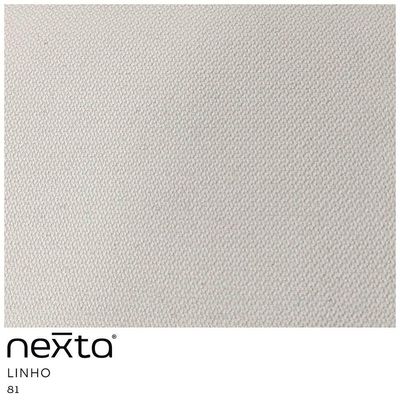 Sofá Curvo 2 Lugares 150cm Braço Dir. Thommy Pés Ouro Linho Off White - Nexta Casa