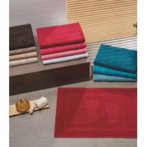 Toalha De Piso Pezinho Em Jacquard Appel Rosa