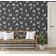 Papel de Parede Autoadesivo Pássaros Voando com Pontos, Vinil Cinza Removível para Parede de Entrada, Decoração Fácil - S4sassy 63,5 cm (L) × 914,4 cm (C) / Cinza - Vinil Texturizado