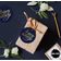 Etiquetas de Papel Boas Festas para Lembrancinhas, Pendentes com Folha Metalizada para Artesanato - Inkdotpot 50 Etiquetas Metalizadas / Azul - Ouro Rosé