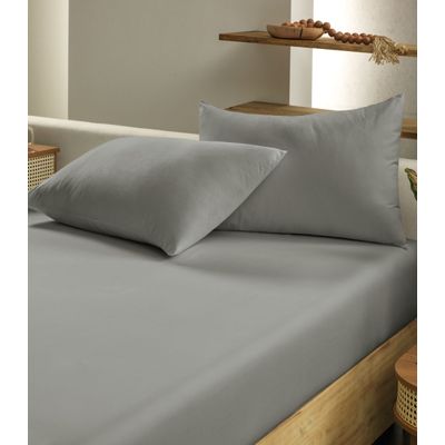 Jogo De Cama Casal Toque Acetinado Altenburg Cinza UN / Cinza