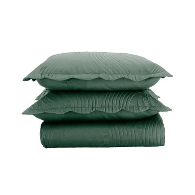 Jogo De Colcha King Milão 150 Fios Corttex Verde UN / Verde