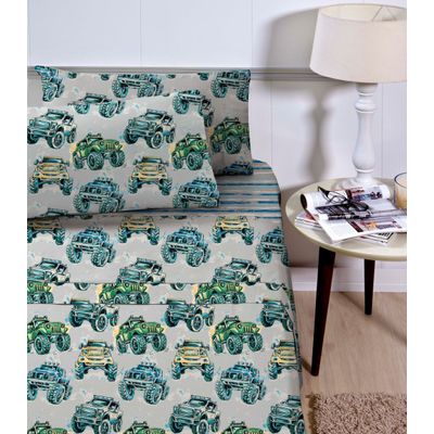 Jogo de Cama Infantil 3 Peças Corttex Verde UN / Verde