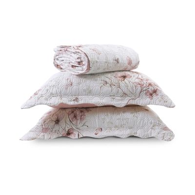 Kit Cobre Leito Matelassê Casal Appel Rosa UN / Rosa