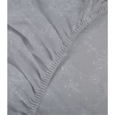 Jogo De Cama 4 Peças Supercal Queen Corttex Cinza UN / Cinza