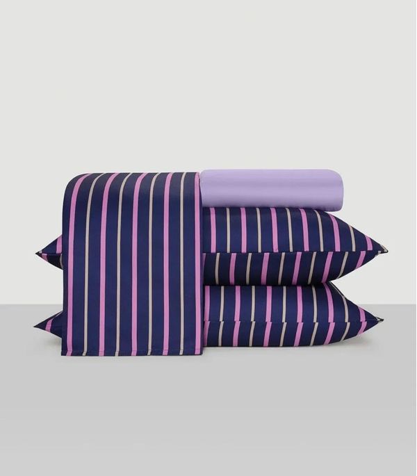 Jogo De Cama Solteiro 3 Peças Lar E Lazer Roxo UN / Roxo