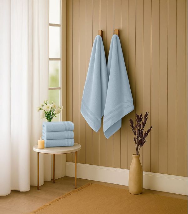 Kit 2 Toalhas De Banho De Algodão Rovitex Home Azul UN / Azul