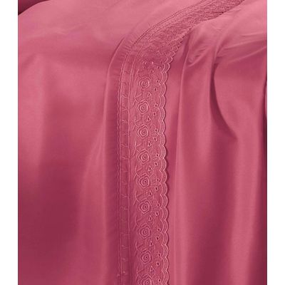 Jogo De Cama King 4 Peças Lar E Lazer Rosa UN / Rosa