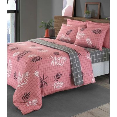 Jogo De Cama Solteiro 3 Peças Lar E Lazer Rosa UN / Rosa