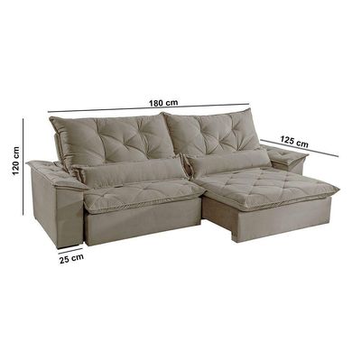 Sofá Melt 02 Módulos De 90cm Br 25cm Meu Sofá Online B002 Veludo Capuccino