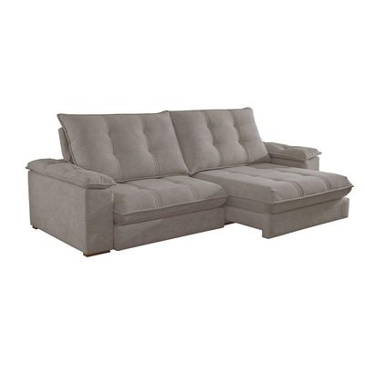 Sofá Dublin 02 Módulos De 90cm Br25cm Meu Sofá Online B002 Veludo Capuccino