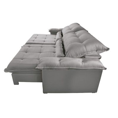 Sofá Vega 02 Módulos De 80cm Br 25cm Meu Sofá Online B026 Veludo Prata