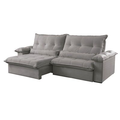 Sofá Vega 02 Módulos De 80cm Br 25cm Meu Sofá Online B026 Veludo Prata