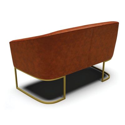 Sofá Namoradeira E 2 Poltronas Base Industrial Dourado Stella Corano Nozes D03 - D'rossi