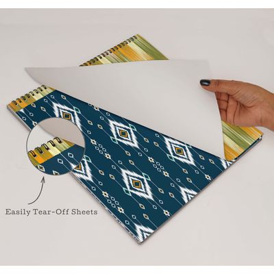 25 Folhas Papel Scrapbook Ikat Lado Único - Papel Cartão Colorido para Scrapbooking, DIY, Fundo Decorativo, Cartões e Diário - Inkdotpot 15,24 Cm × 15,24 Cm / Multicolorido