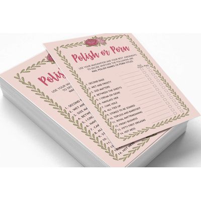 50 Cartões Florais Quadrados em Branco para Preencher, Chá de Noiva e Despedida de Solteira - Inkdotpot 12,7 Cm × 17,78 Cm / Laranja - Esmalte ou Filme