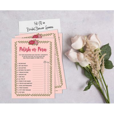 50 Cartões Florais Quadrados em Branco para Preencher, Chá de Noiva e Despedida de Solteira - Inkdotpot 12,7 Cm × 17,78 Cm / Laranja - Esmalte ou Filme